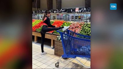 Ebru Şallı'dan ‘süpermarket’ pilatesi
