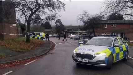 Scene guard in place in Flaxwell Court following the death of a man in his 20s