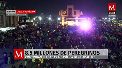 Continúan llegando peregrinos a la Basílica de Guadalupe; siguen cierres viales