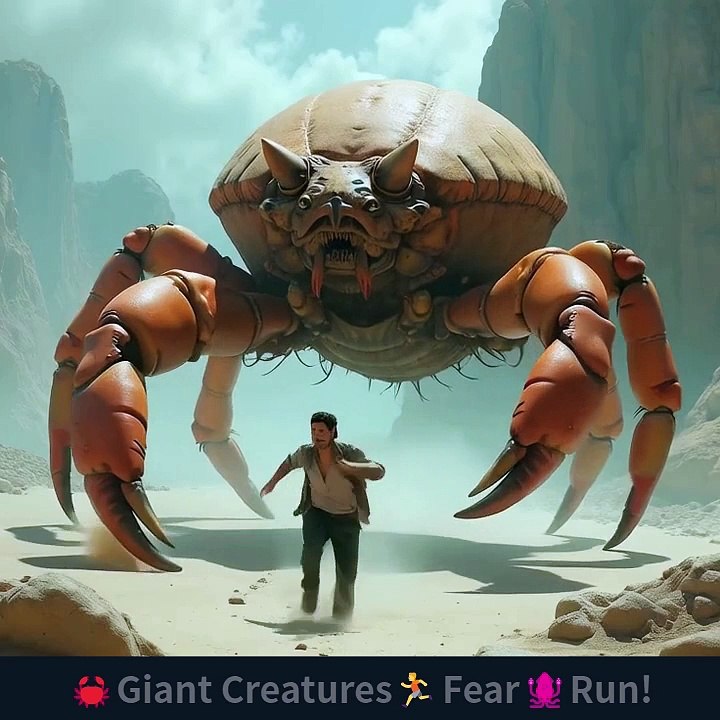 Giant Creatures 🦑 Fear 🏃Run! 🦀 #healing 🦐 Giant creatures Sea