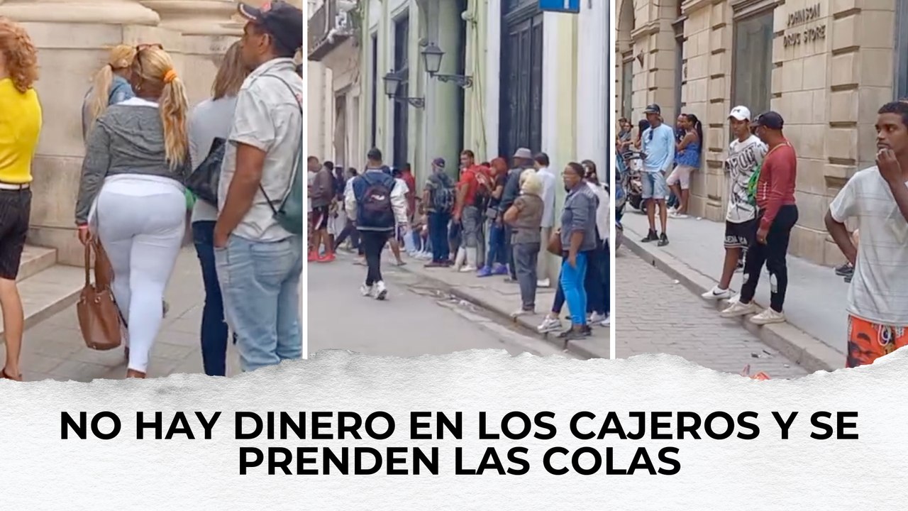 No hay dinero en los cajeros y se prenden las colas