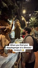 Man finds his doppelganger at a dinosaur museum!
