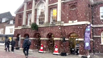 Chichester town centre snow delights locals
