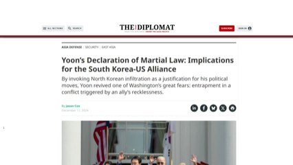 미 외교전문지 "계엄령, 한미동맹 토대 훼손해" / YTN