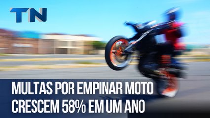 Multas por empinar moto crescem 58% em um ano