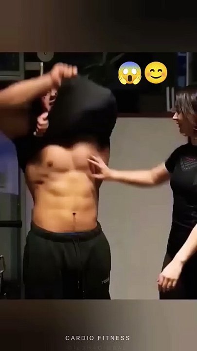 Cute girls reacting to a boy doing a chest pump is funny.