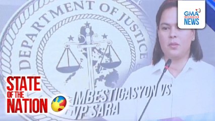 DOJ, itinuturing na seryoso si VP Duterte sa kanyang mga banta laban sa Pangulo, First Lady at House Speaker | SONA