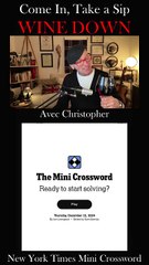 Solving the New York Times Thursday MINI Crossword! So Come in, Take a Sip, & Wine Down! Let's Solve This Together! 🍷