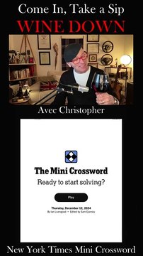 Solving the New York Times Thursday MINI Crossword! So Come in, Take a Sip, & Wine Down! Let's Solve This Together! 🍷