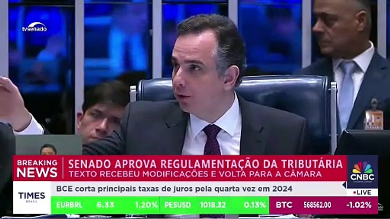 BREAKING NEWS: Senado aprova regulamentação da reforma tributária