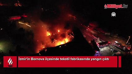 İzmir'de tekstil fabrikasında korkutan yangın