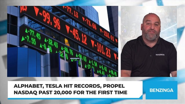 Alphabet, Tesla Hit Records, Propel Nasdaq Past 20,000 For The First Time