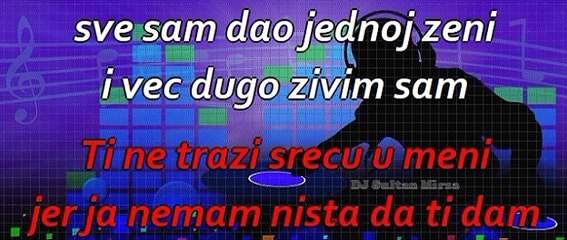 Ne tražiš, sreću u meni - Beki Bekić (uživo karaoke)