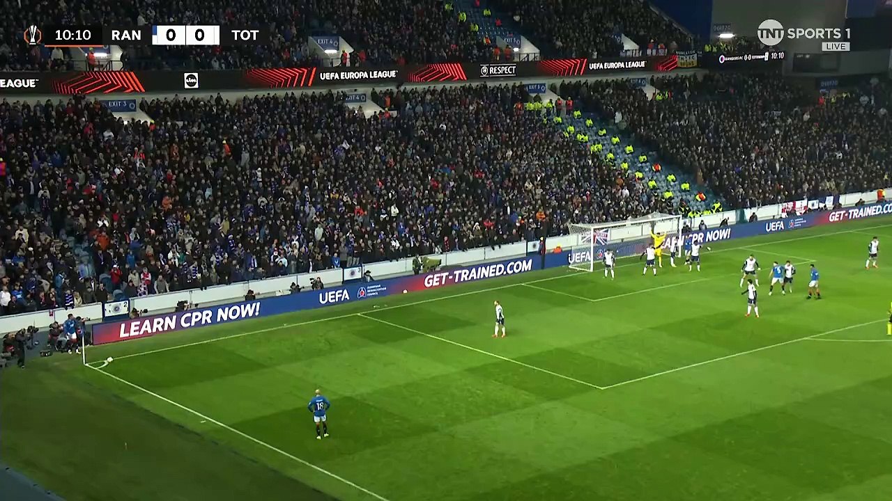 Rangers Vs Tottenham 1 half Europa League Matchday 6
