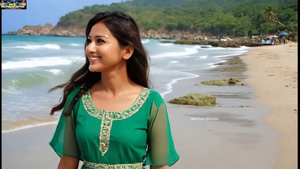 Beautiful Nepali AI Models Enjoying In Beach - AIGlamShots