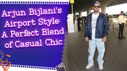 Arjun Bijlani Rocks Dapper Airport Look in Blue and White Ensemble