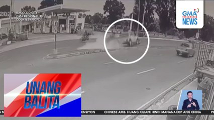 Kotse, bumaligtad matapos tumama sa poste sa center island sa Brgy. Pahanocoy; driver, sugatan | Unang Balita