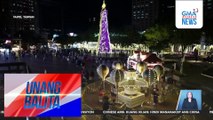 Shopping street sa Taipei, Taiwan, binigyang-kulay para sa holiday season | Unang Balita