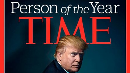 Donald Trump presente en la Bolsa de valores de New York tras tocar la campana y ser declarado el 'hombre del año' por la revista TIME