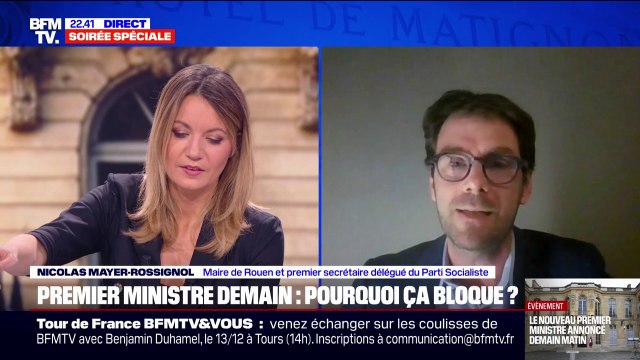 Matignon: Il n'y a qu'un seul parti qui a fait une proposition constructive: renoncer au 49.3 en échange d'un accord de non-censure , rappelle Nicolas Mayer-Rossignol (PS)