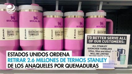 Estados Unidos ordena retirar 2.6 millones de termos Stanley de los anaqueles por quemaduras