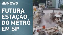 Cratera se abre em canteiro de obras da Linha 6-Laranja