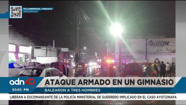 Atacan a balazos a tres hombres en un gimnasio de Villahermosa