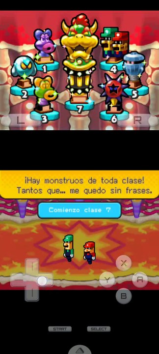 Mario y Luigi viaje a el centro de bowser jefes x