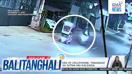 Bag na may lamang pera at cellphone, tinangay ng motorcycle rider sa gitna ng kalsada | Balitanghali