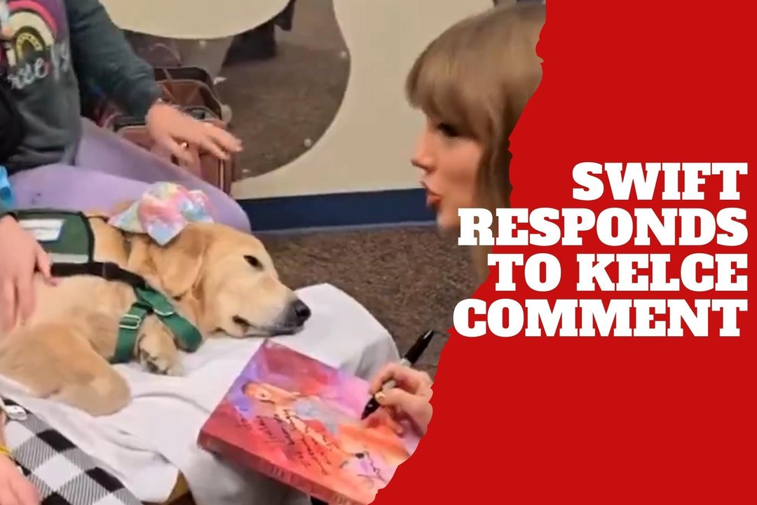 Taylor Swift responds to a comment about Travis Kelce at a hospital sparks smiles