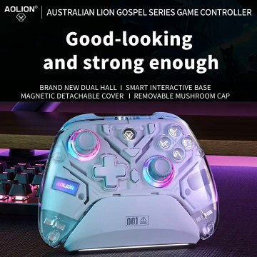 Aolion K10 RGB Wireless Gaming Controller With Charging Dock Gamepad