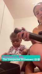 Adorable Toddler vs. Hairdryer – Her Reaction Will Melt Your Heart!