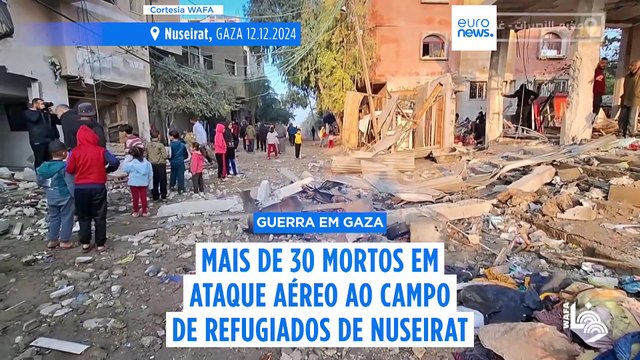 Pelo menos 33 palestinianos mortos num ataque aéreo em campo de refugiados em Gaza
