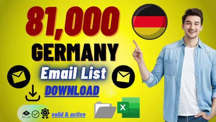 How to Get 81,000 GERMANY Consumer Email Database! Perfect for email marketing