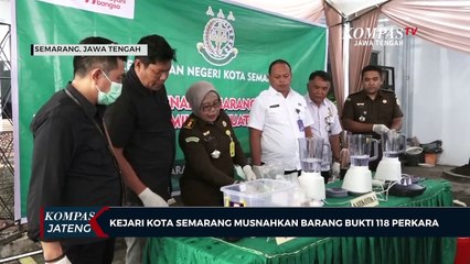 Kejari Kota Semarang Musnahkan Barang Bukti 118 Perkara