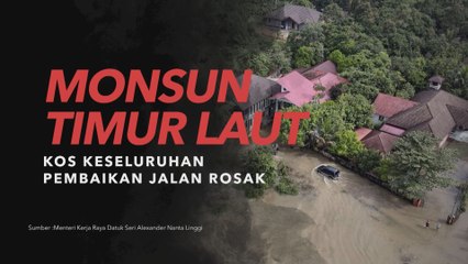 [INFOGRAFIK] Monsun Timur Laut | Kos Keseluruhan Pembaikan Jalan Rosak