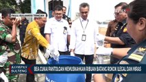 Bea Cukai Pantoloan Memusnahkan Ribuan Batang Rokok Ilegal dan Miras