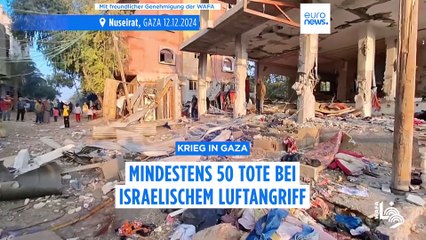 Mindestens 50 Palästinenser bei israelischem Luftangriff auf Flüchtlingslager Nuseirat in Gaza getötet