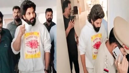 अल्लू अर्जुन को हैदराबाद पुलिस ने पुलिस स्‍टेशन लाया गया था और उन्‍हें अरेस्‍ट कर लिया
