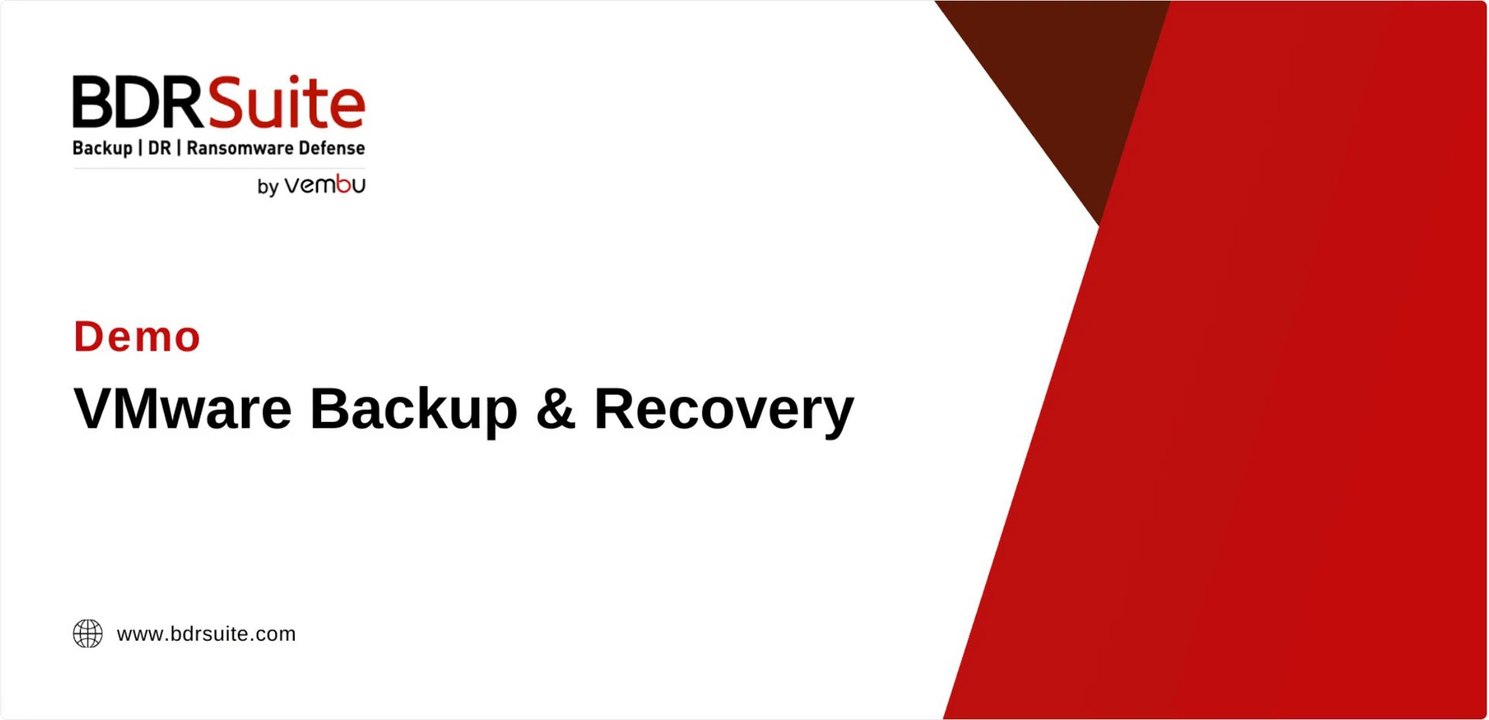 How to Backup and Restore VMware Virtual Machines on ESXi - vCenter Server   BDRSuite Demo