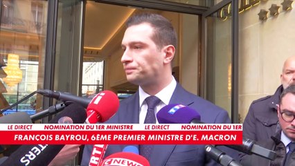 «J’appelle François Bayrou à ne pas être le prête-nom du macronisme», affirme Jordan Bardella