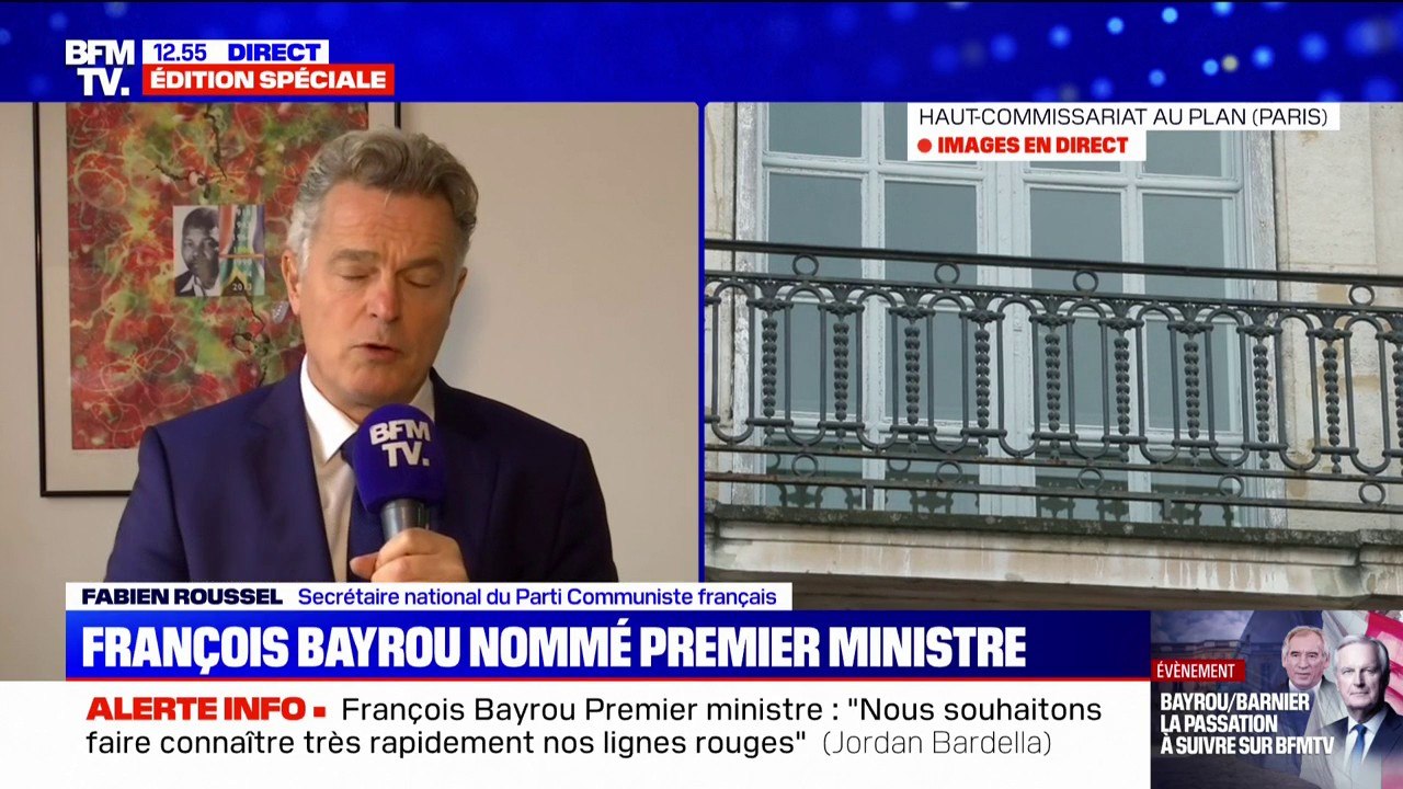 Fabien Roussel (PCF): "Avant de parler de non-censure, il faut que le Premier ministre nommé s'engage à ne pas appliquer le 49.3"
