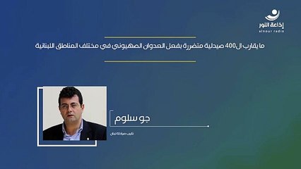 ما يقارب الـ 400 صيدلية متضررة بفعل العدوان الصهيوني في مختلف المناطق اللبنانية | 2024-12-13