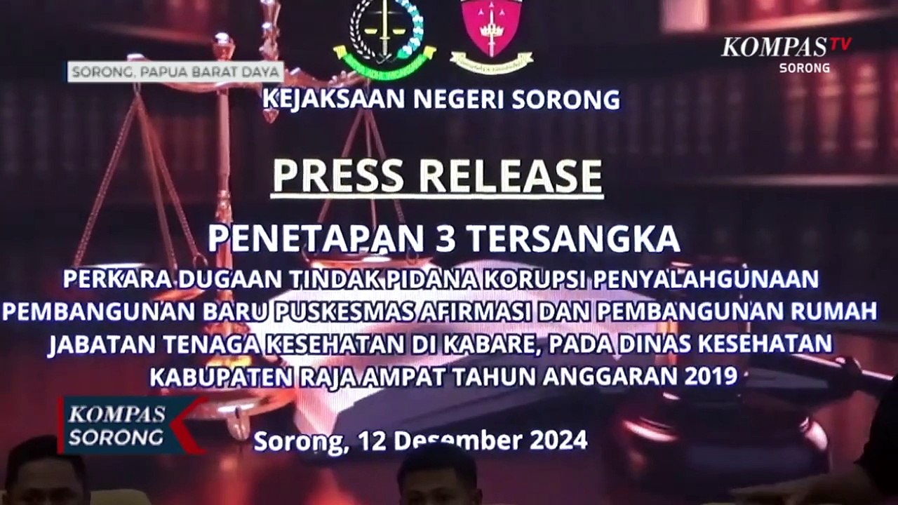 Korupsi Pembangunan Puskesmas dan Rumah Jabatan di Raja Ampat Tiga Orang Ditetapkan Tersangka