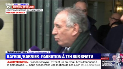 François Bayrou, nouveau Premier ministre: "Il y a un chemin à trouver"