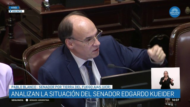 Voy a modificar mi postura : Blanco anticipa que la UCR votará por la expulsión de Kueider
