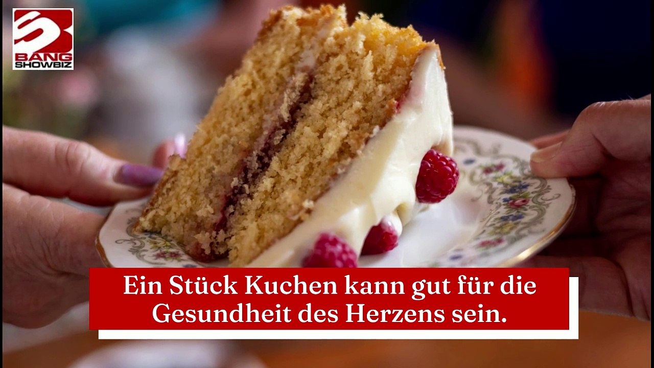 Ein Stück Kuchen kann gut für die Gesundheit des Herzens sein.