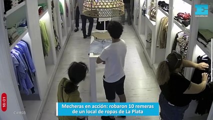 Mecheras en acción, robaron 10 remeras de un local de ropas de La Plata