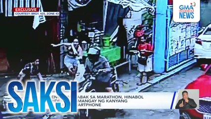 Babaeng sumasabak sa marathon, hinabol ang rider na tumangay ng kanyang mamahaling smartphone | Saksi
