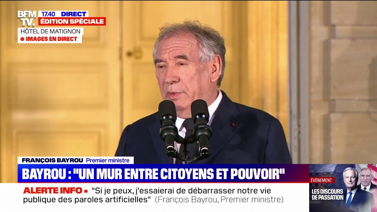 François Bayrou souhaite "débarrasser notre vie publique des paroles artificielles"